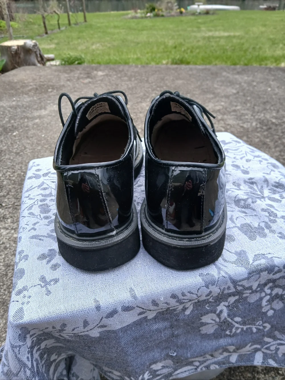 Rocky Men's 8.5 Black Patent Leather Derby Shoes